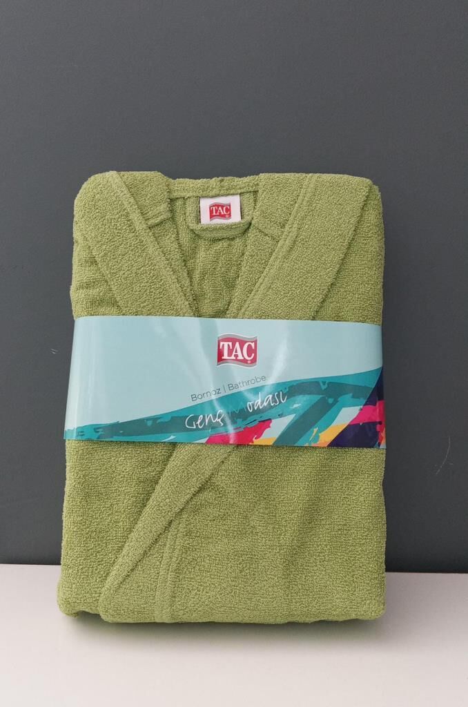 TAÇ GENÇ BORNOZ PAMUK 15-18 YAŞ YEŞİL