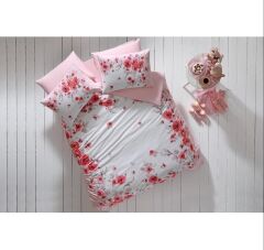 Taç Shıny Anneler Günü Çift Kişilik Nevresim Takımı Pembe