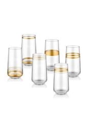 THE MİA LINES SU BARDAĞI UZUN 6 LI SET GOLD