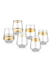 THE MİA LINES SU BARDAĞI KISA 6 LI SET GOLD