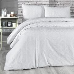 Aryıldız Premium Saten Çift Kişilik Nevresim Takımı Amour Beyaz