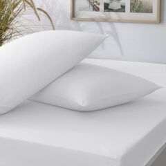 Taç Basic Lastikli Çift Kişilik Çarşaf Seti Beyaz 180x200 cm