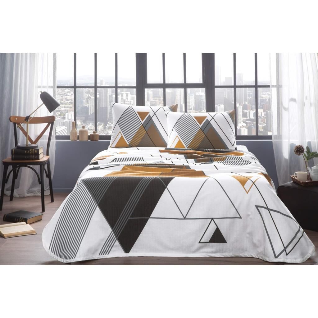 Taç Dante %100 Pamuk Çift Kişilik Pike Takımı Taba