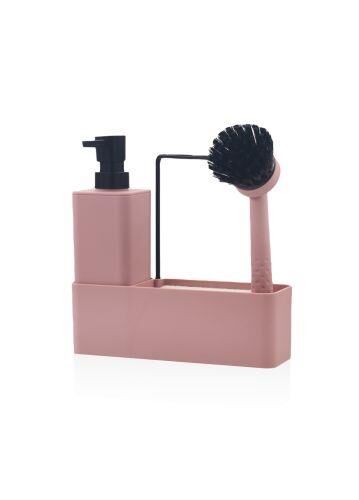 THE MİA PLAİN SIVI SABUNLUK SETİ PEMBE