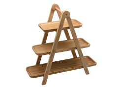 PORLAND BAMBU 3 KATLI SUNUM TABAĞI 385 MM