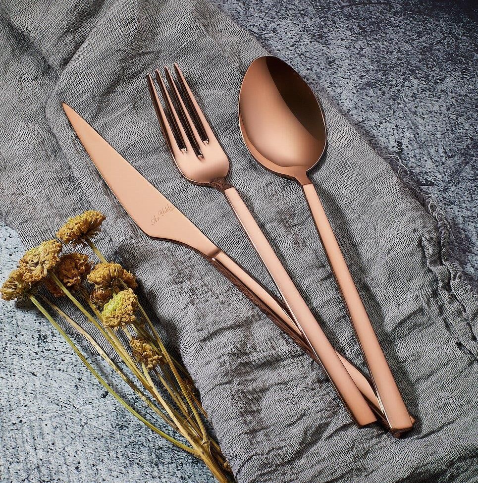 Aryıldız Vogue Bronz 24 Parça Çatal Bıçak Kaşık Takımı