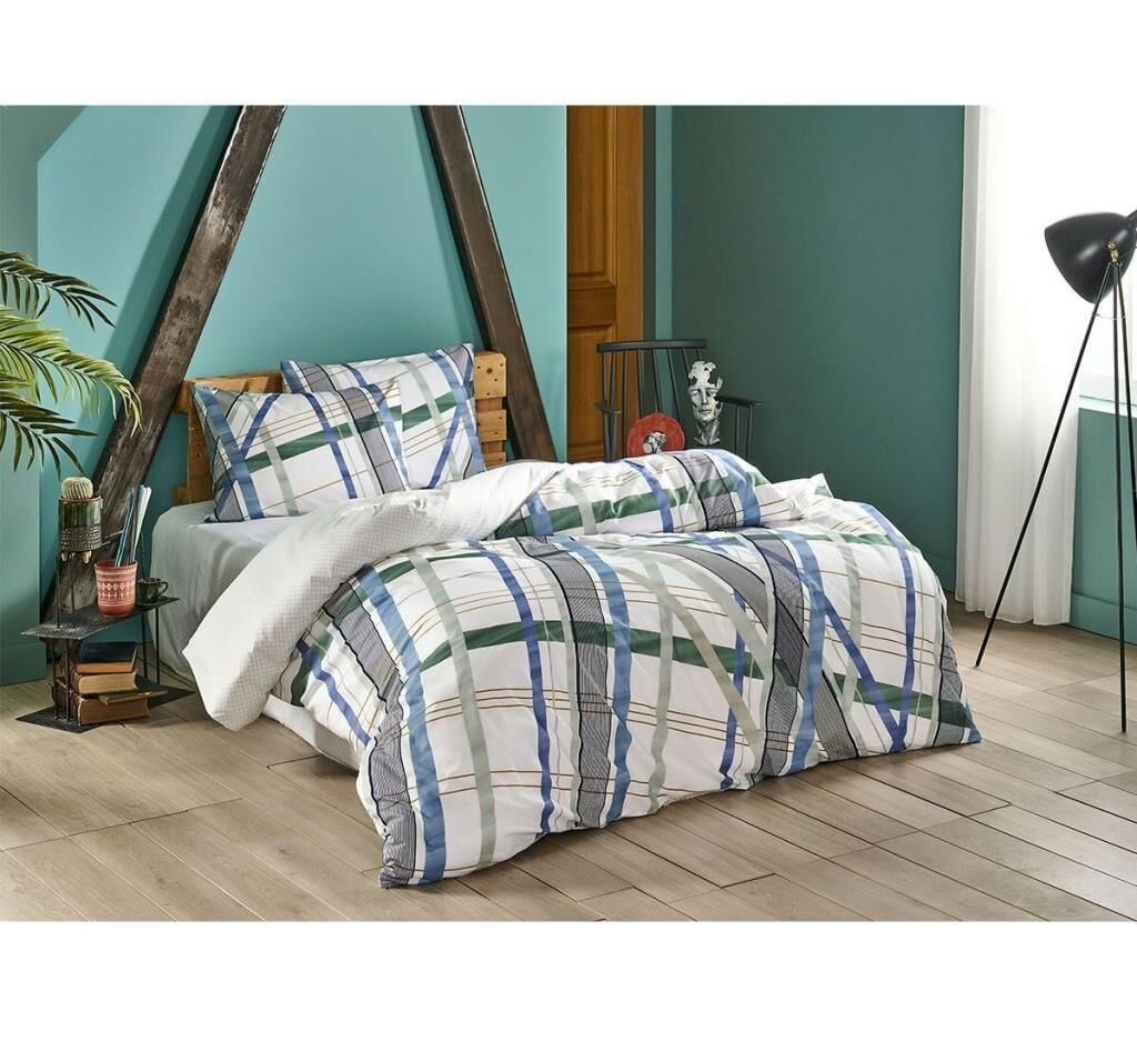 Taç Fisher Ranforce Çift Kişilik Nevresim Takımı Yeşil