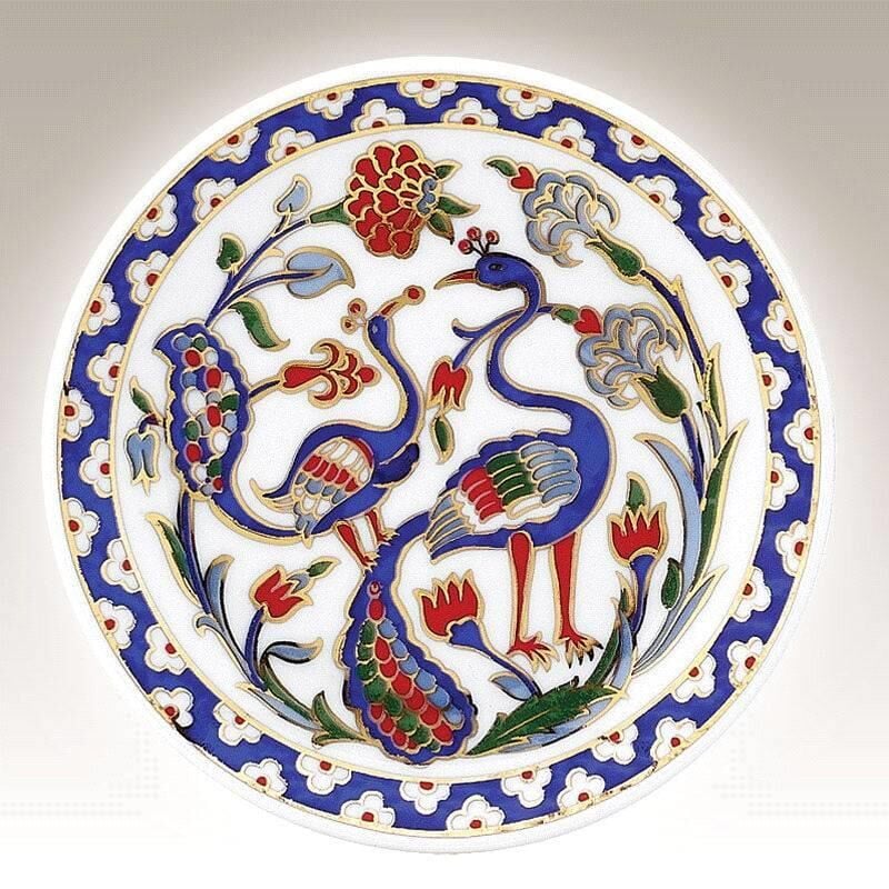 Kütahya Porselen 10 cm El Dekoru Tabak Dekor No:01176