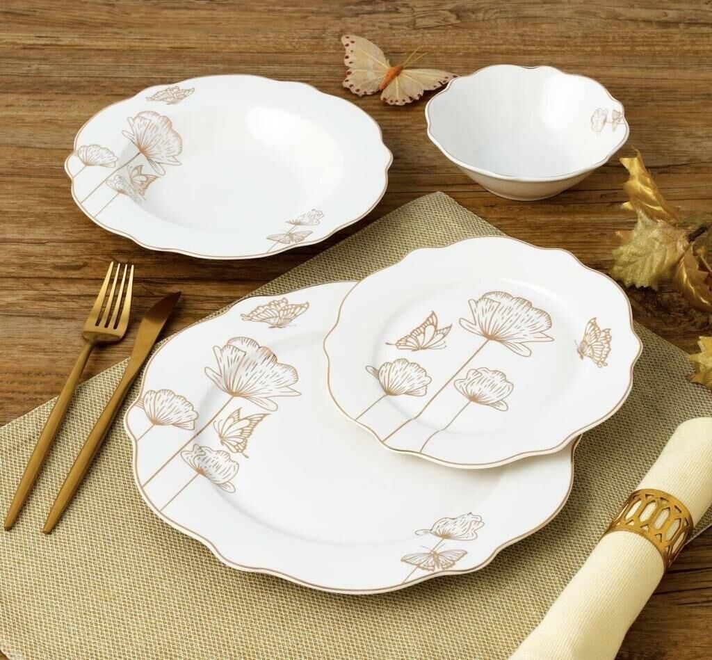 Roy King Cammelia 24 Parça 6 Kişilik Yemek Takımı