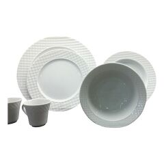 Kütahya Porselen Ekose 24 Parça 6 Kişilik Yemek Takımı