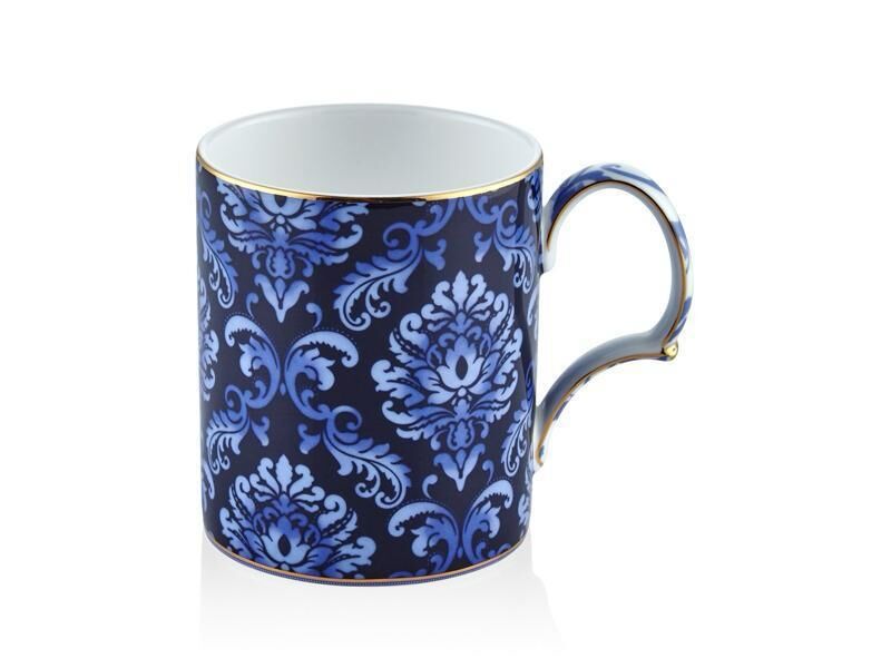 LAMEDORE TEA DELİGHT  KUPA 310 ML PRUSSİAN BLUE BLOOMİNG BAROQUE 1 ADET