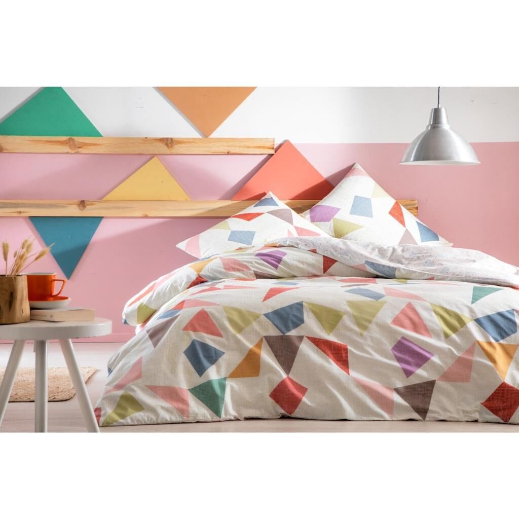 Taç Kevin Ranforce Çift Kişilik Nevresim Takımı Kırmızı