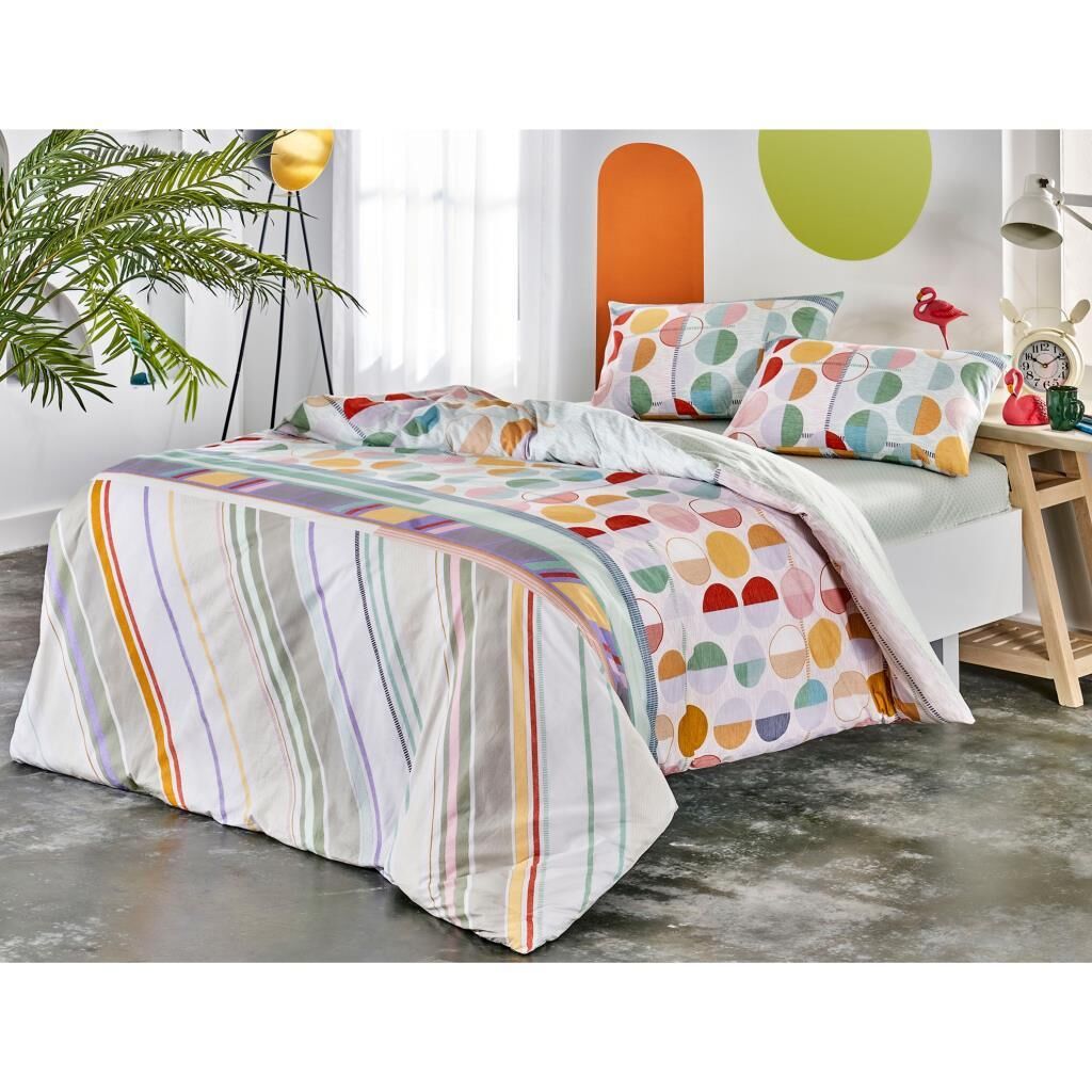 Taç Reed Ranforce Tek Kişilik Nevresim Takımı Pembe