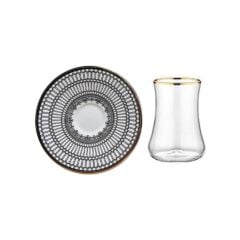 EVALİZA CROWN ALTIN 6LI ÇAY SETİ