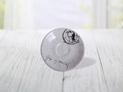 Keramika 14 cm Beyaz 6 lı Atatürk İmzalı Çay Tabağı Beyaz 004