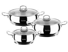 TANTİTONİ BASIC 6 PARÇA PASLANMAZ ÇELİK TENCERE SETİ