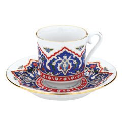 Kütahya Porselen El Dekoru 6 Kişilik Kahve Fincanı Dekor No:073646