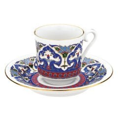 Kütahya Porselen El Dekoru 2 Kişilik Kahve Fincanı Dekor No:073648