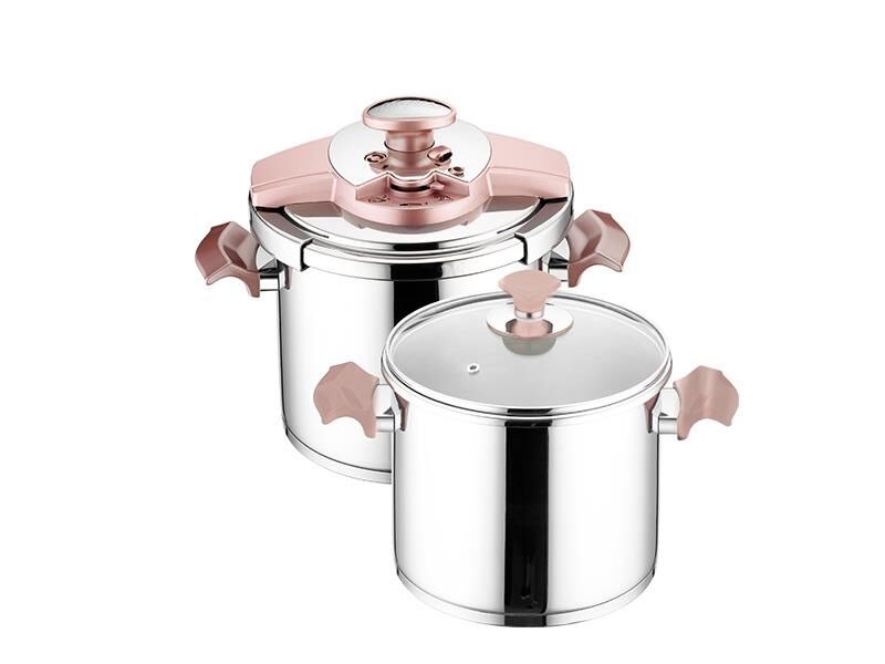 Aryıldız Milano Kanka Düdüklü Tencere 3.5 Lt+5,5 Lt-Rose-Gold