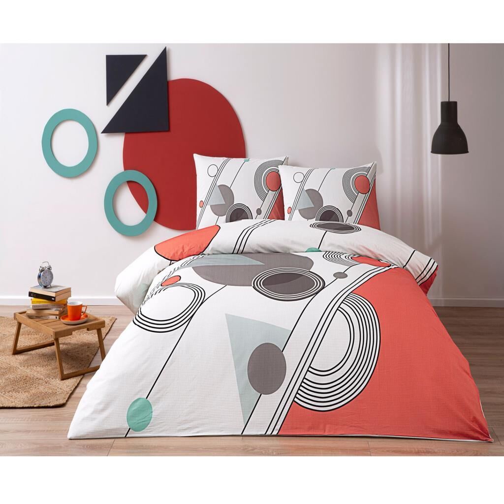 Taç Genç Modası Felix Ranforce Tek Kişilik Nevresim Takımı Kırmızı