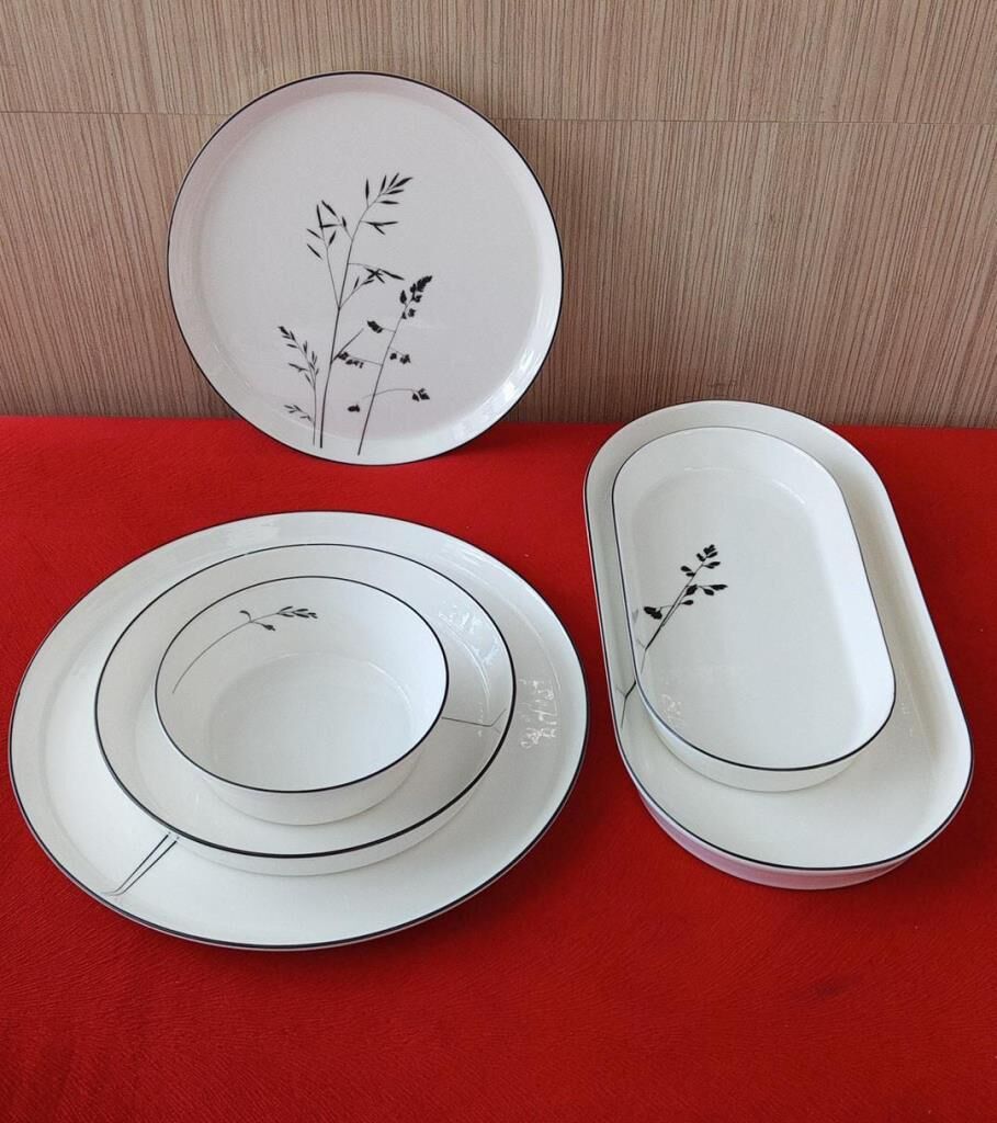 KÜTAHYA PORSELEN BONE V-FORM 26 PARÇA YEMEK TAKIMI