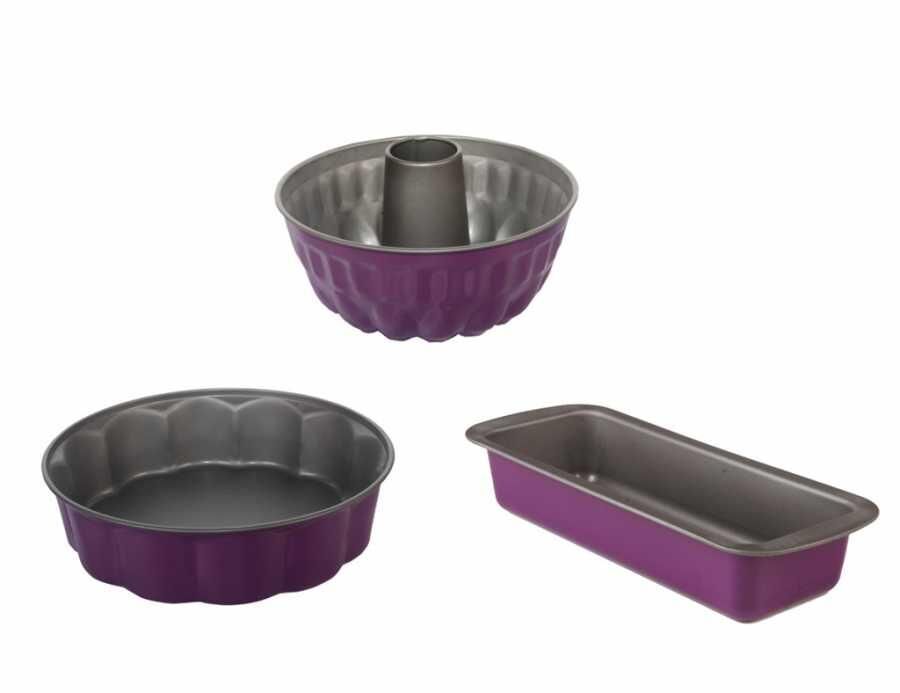 TANTİTONİ MOR RENKLİ 3LÜ KLASİK KEK KALIBI SETİ