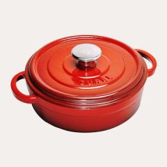 SÜREL DÖKÜM 28 CM YUVARLAK SIĞ TENCERE KIRMIZI