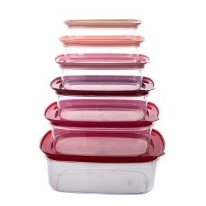 Galeri Kristal Klt Nest 6 lı Saklama Kabı  Kırmızı