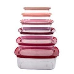 Galeri Kristal Klt Nest 6 lı Saklama Kabı  Kırmızı