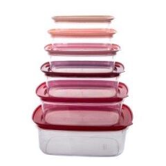 Galeri Kristal Klt Nest 6 lı Saklama Kabı  Kırmızı