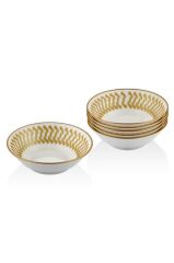 SETABİANCA  BONE CHINA KASE 6 LI SET HELEZON ALTIN