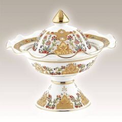 Kütahya Porselen Hanedan Şekerlik 22 cm Dekor No:412