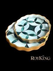 ROY KİNG 2Lİ OVAL TEPSİ 44*36 / 38*31 CM