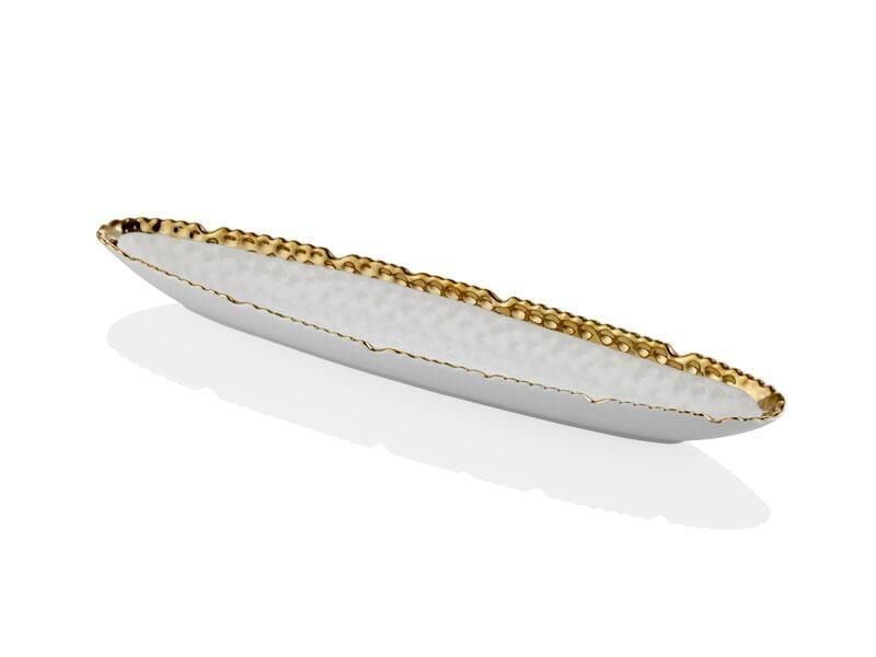 LAMEDORE HAMMERED WHITE GOLD KÜÇÜK KAYIK TABAK