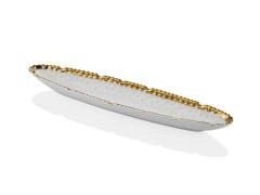 LAMEDORE HAMMERED WHITE GOLD KÜÇÜK KAYIK TABAK