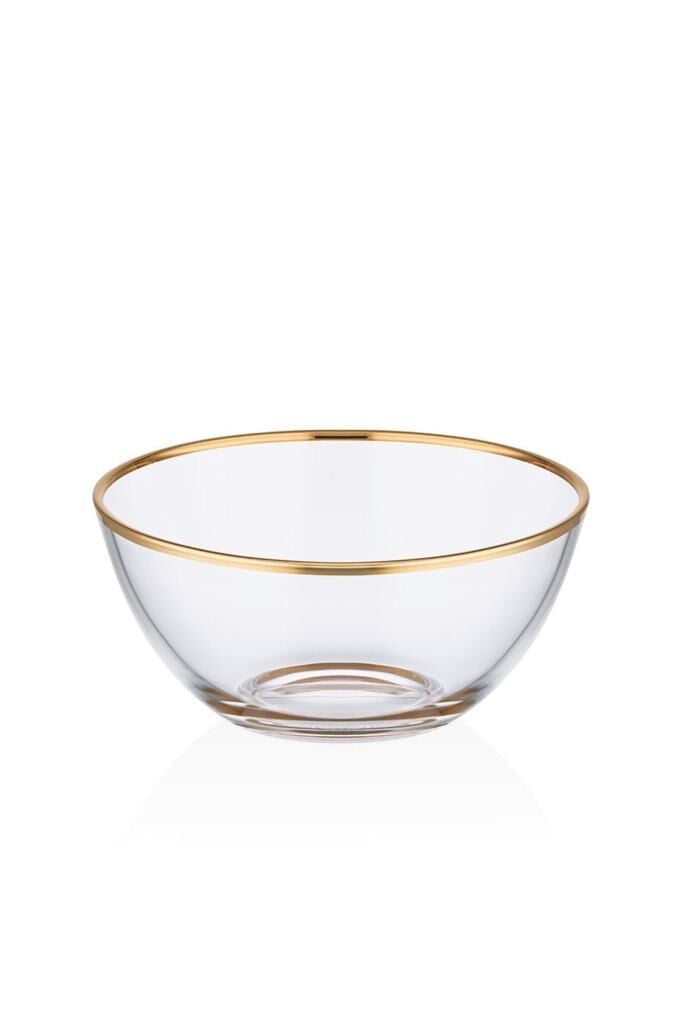 DECORİUM CAM KASE 20 CM DALIA ALTIN  M04187