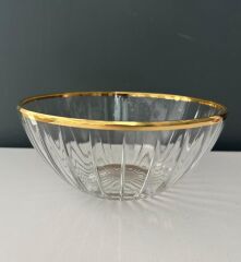 DECORİUM CAM KASE 20 CM ACCADEMIA ALTIN M04013