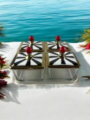 ROY KİNG NERO 4 LÜ CAM KAHVALTILIK