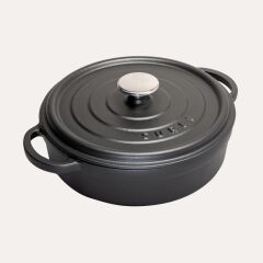 SÜREL DÖKÜM 24 CM SIĞ YUVARLAK TENCERE MAT SİYAH