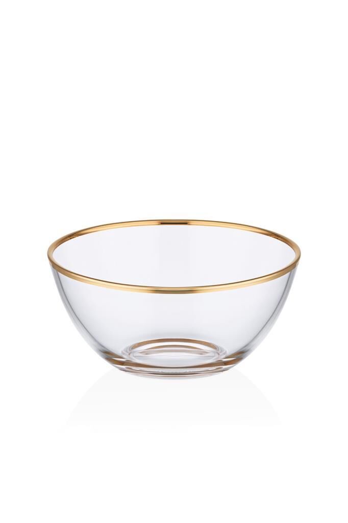 DECORİUM CAM KASE 23,5 CM DALIA ALTIN M04182