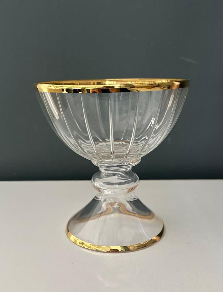 DECORİUM CAM KASE AYAKLI 13,5 CM ACCADEMİA ALTIN M06449-AB