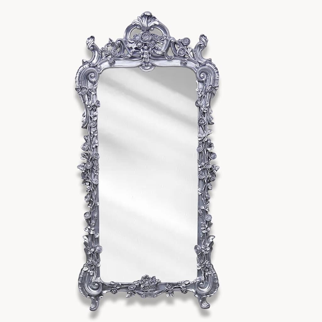 SELİM DEKOR ANGİLİA DUVAR BOY AYNA GÜMÜŞ