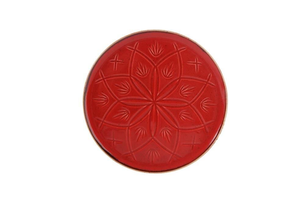 Porland Christina Kırmızı Düz Tabak 21cm 04ALM003544