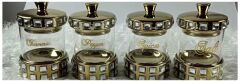 ROY KİNG HELEN 4'LÜ KAPAKLI BAHARATLIK 14*9 CM GOLD