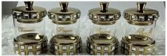ROY KİNG HELEN 4'LÜ KAPAKLI BAHARATLIK 14*9 CM GOLD