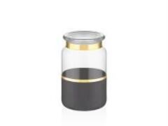 DECORIUM Kavanoz 15x10 cm Vısıon Black Platin M06305-AB