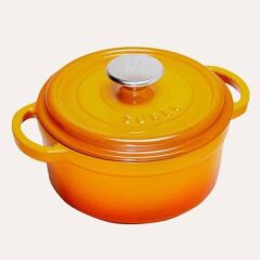 SÜREL DÖKÜM 24 CM DERİN YUVARLAK TENCERE TURUNCU