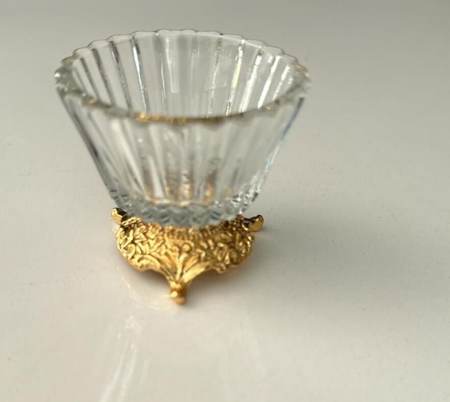 Selim Dekor Yaldızlı Minik Çerezlik Altın