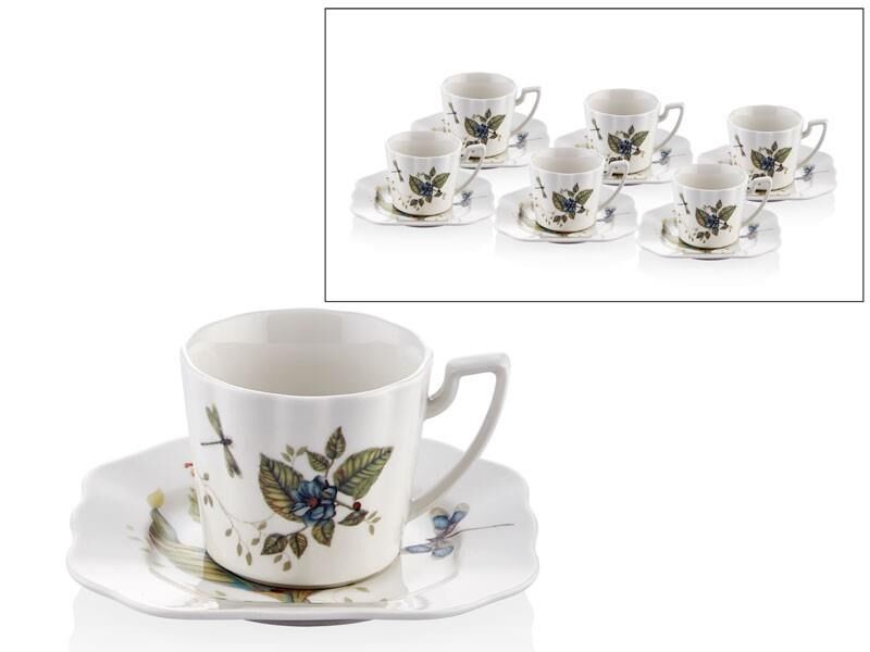 LAMEDORE BUTTERFLY SERIE 6LI KAHVE FİNCAN SETİ 125CC