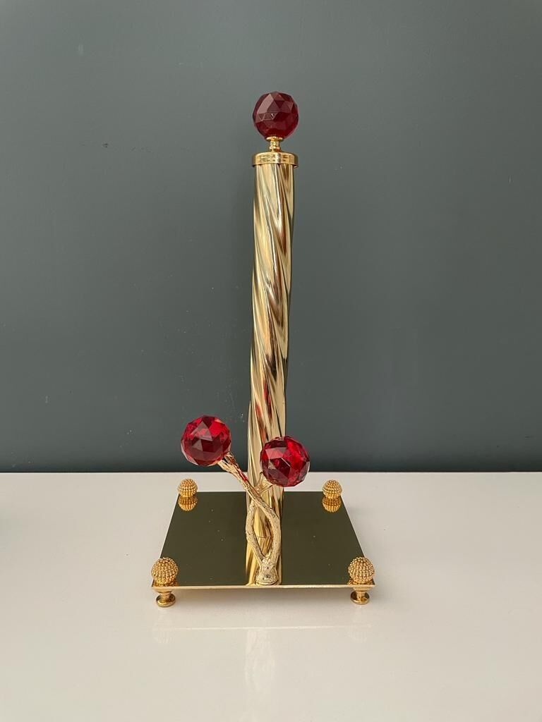 Selim Dekor Kristal Havluluk Kırmızı